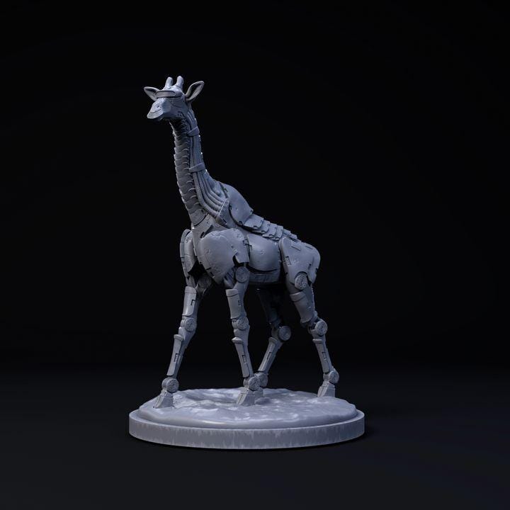 Giraffe Mecha Robot - Mecha Zoo - Dino and Dog Miniatures