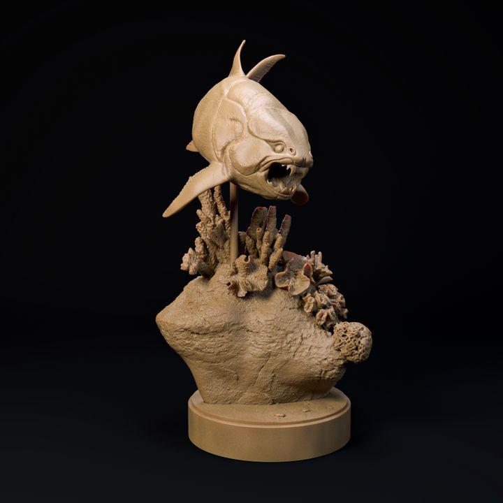 Dunkleosteus swimming - Dino and Dog Miniatures