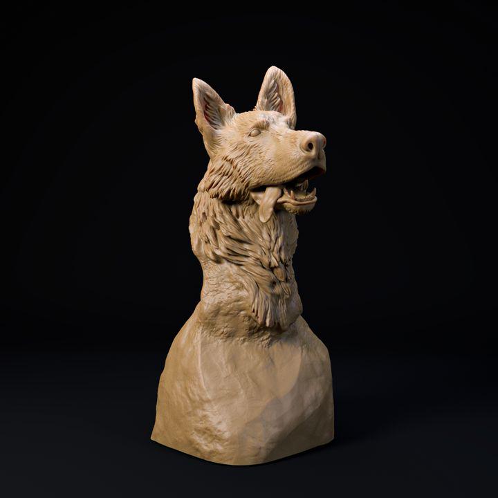German Shepard Bust - Dino and Dog Miniatures