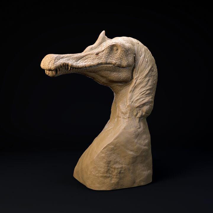 Spinosaurus Bust - Dino and Dog Miniatures