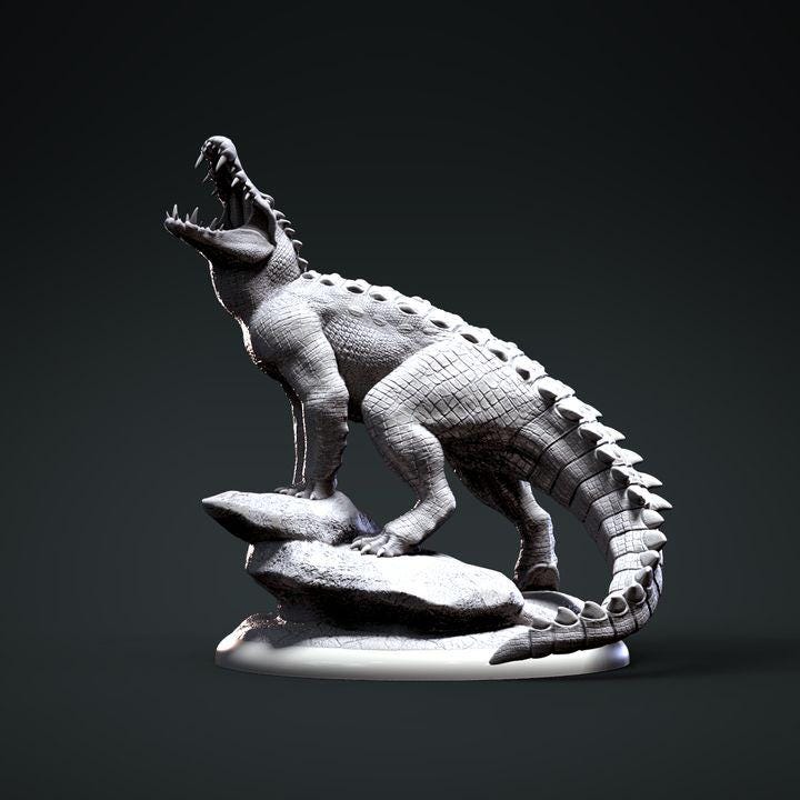 Kaprosuchus Roaring - Clynche Art