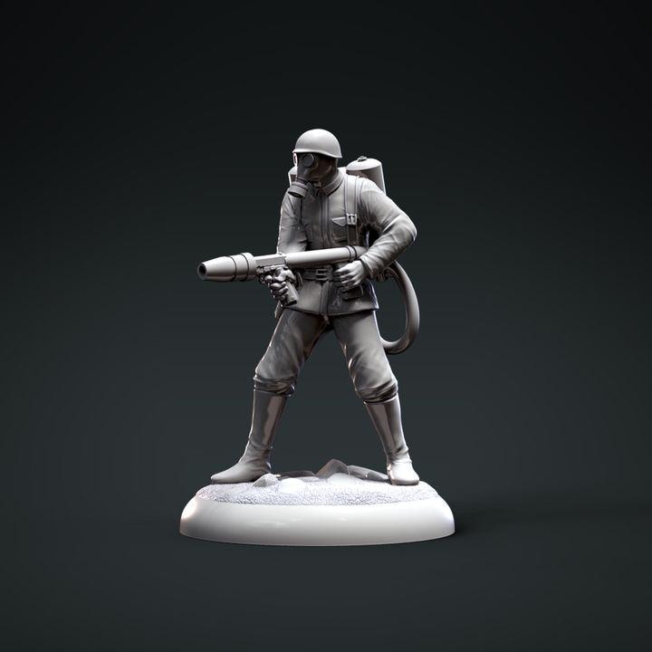 Soldier Flame Thrower - Clynche Art