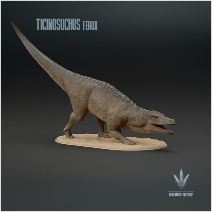 Ticinosuchus ferox Hunting - UNPAINTED - Miniature Museum