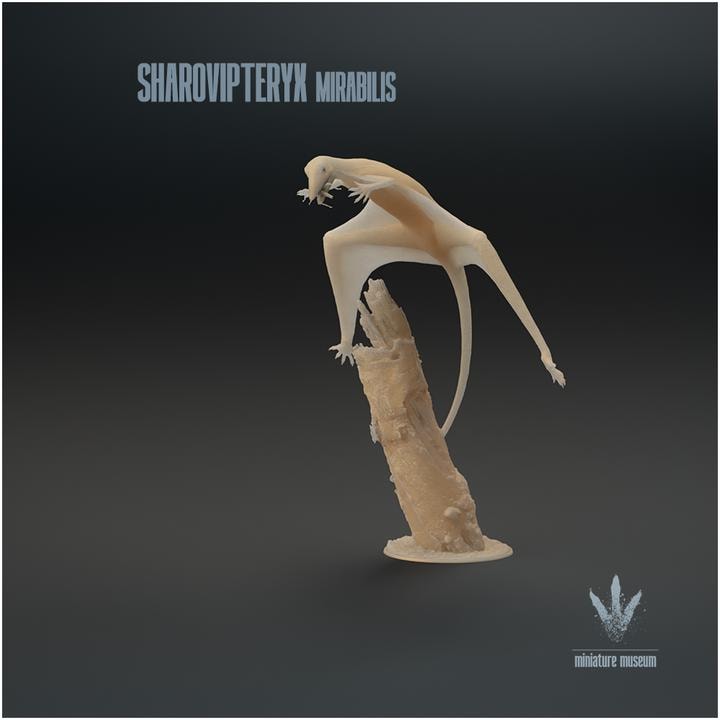 Sharovipteryx mirabilis - Feeding - UNPAINTED - Miniature Museum