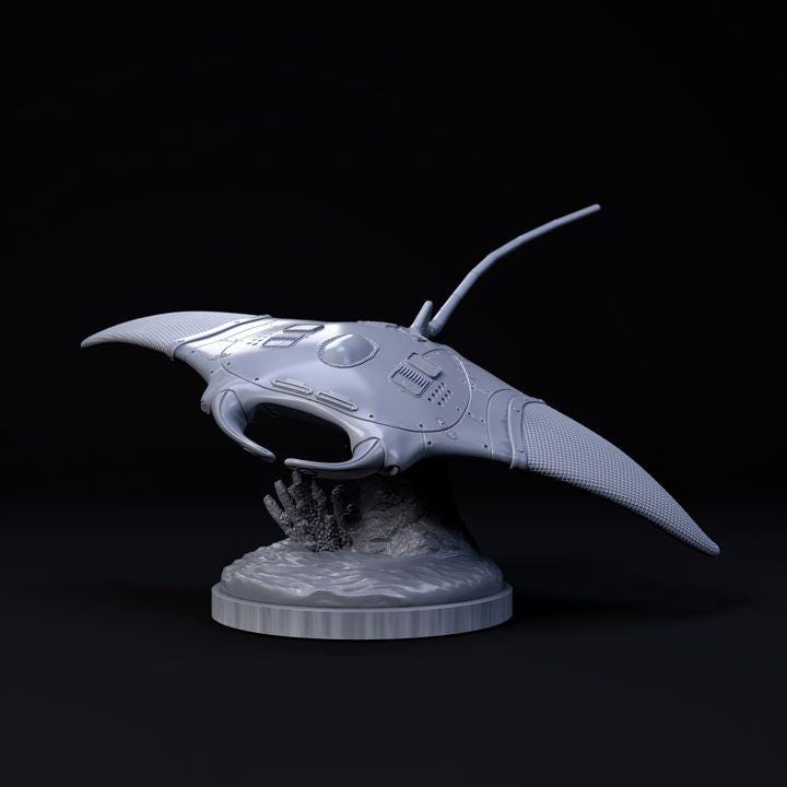 Manta Ray Mecha Robot - Mecha Zoo - Dino and Dog Miniatures