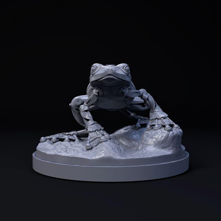 Frog Mecha Robot - Mecha Zoo - Dino and Dog Miniatures