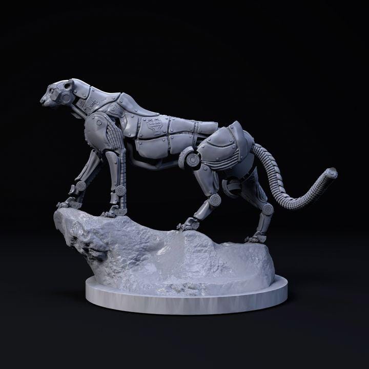 Cheetah Mecha Robot - Mecha Zoo - Dino and Dog Miniatures