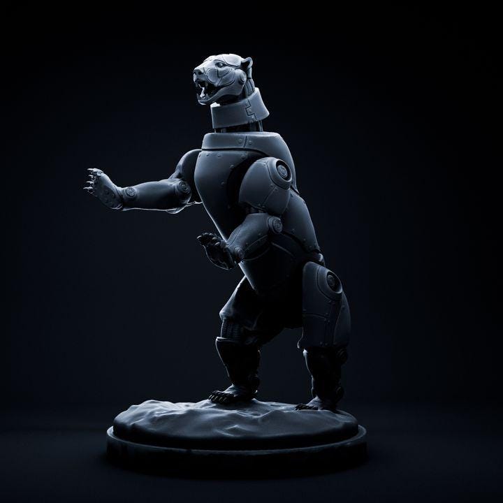 Polar Bear Mecha Robot - Mecha Zoo - Dino and Dog Miniatures