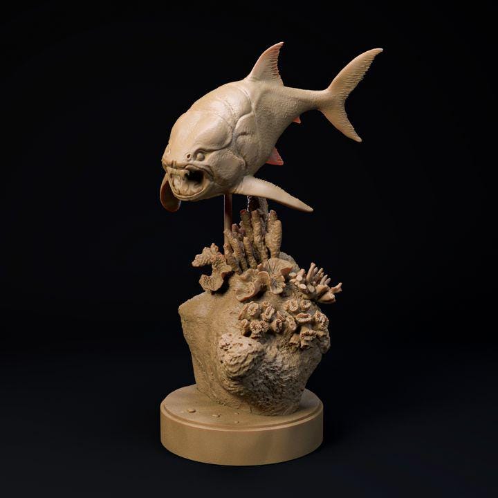 Dunkleosteus swimming - Dino and Dog Miniatures