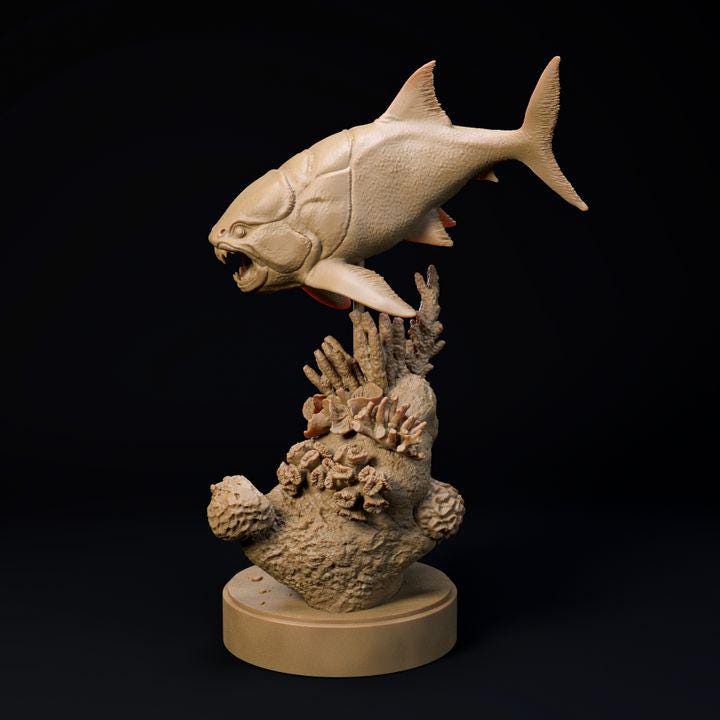 Dunkleosteus swimming - Dino and Dog Miniatures