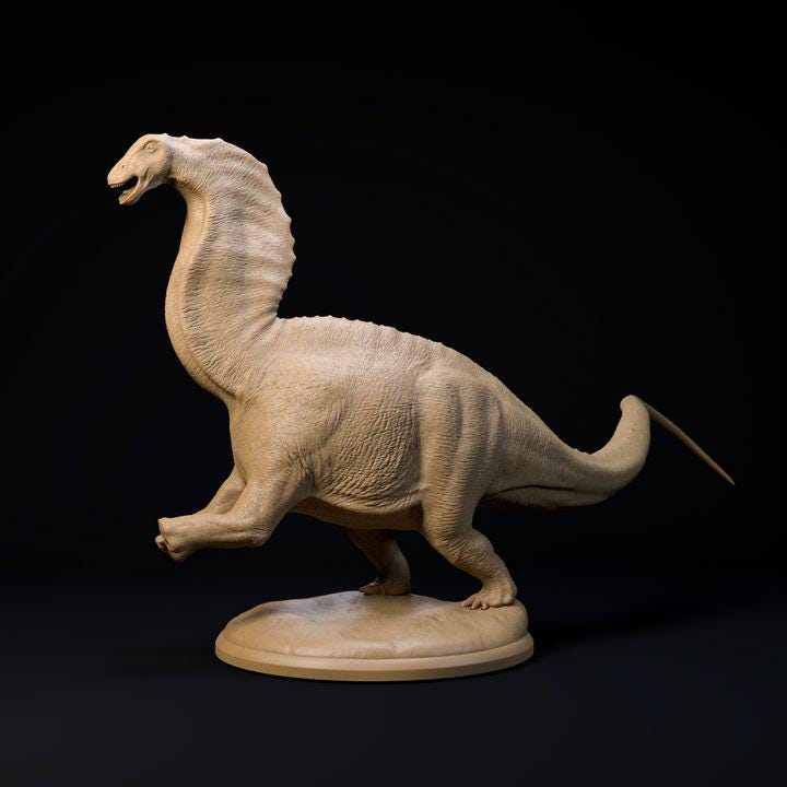 Amargasaurus charging - Dino and Dog Miniatures