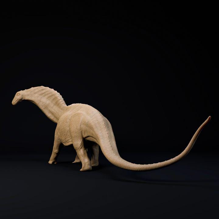 Amargasaurus walking - Dino and Dog Miniatures