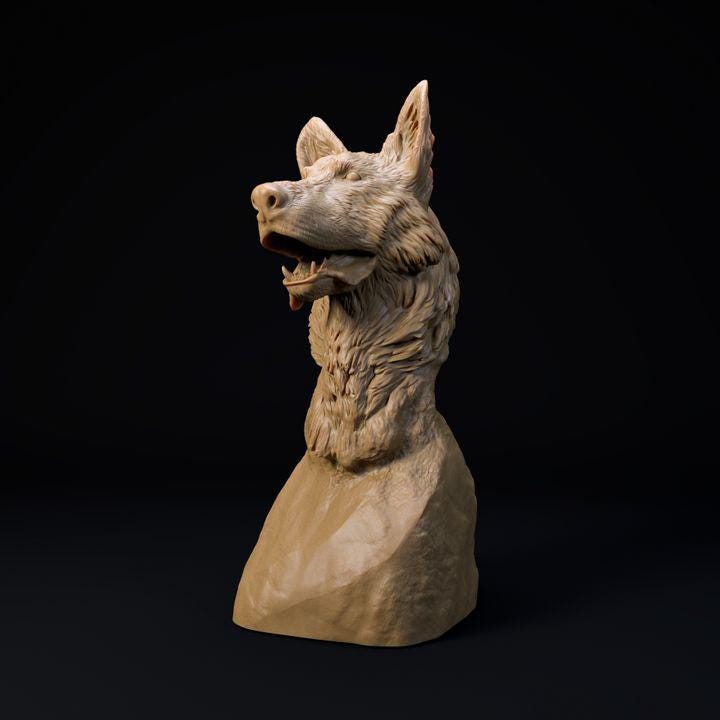 German Shepard Bust - Dino and Dog Miniatures