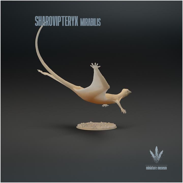 Sharovipteryx mirabilis : The Sharov's wing - UNPAINTED - Miniature Museum