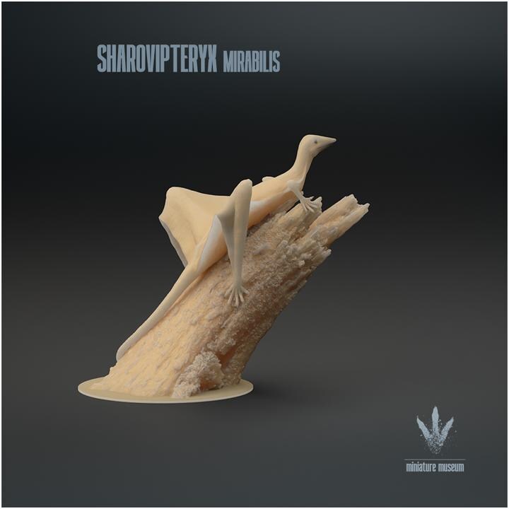 Sharovipteryx mirabilis - Landed - UNPAINTED - Miniature Museum