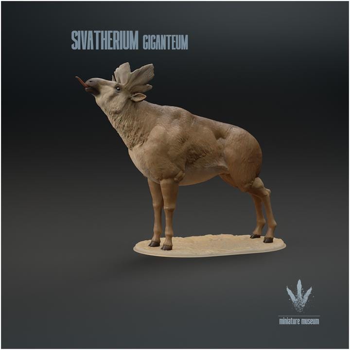 Sivatherium giganteum : Feed - UNPAINTED - Miniature Museum