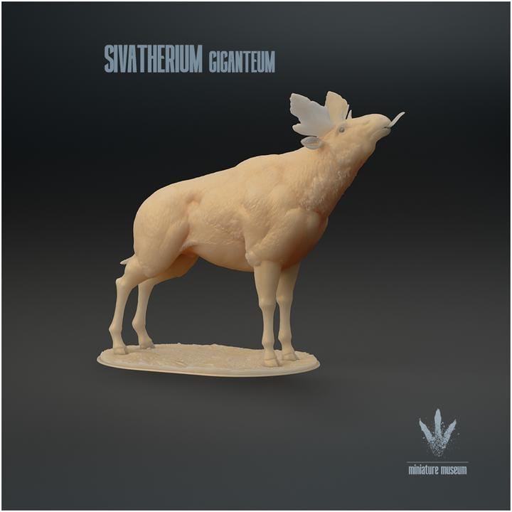 Sivatherium giganteum : Feed - UNPAINTED - Miniature Museum