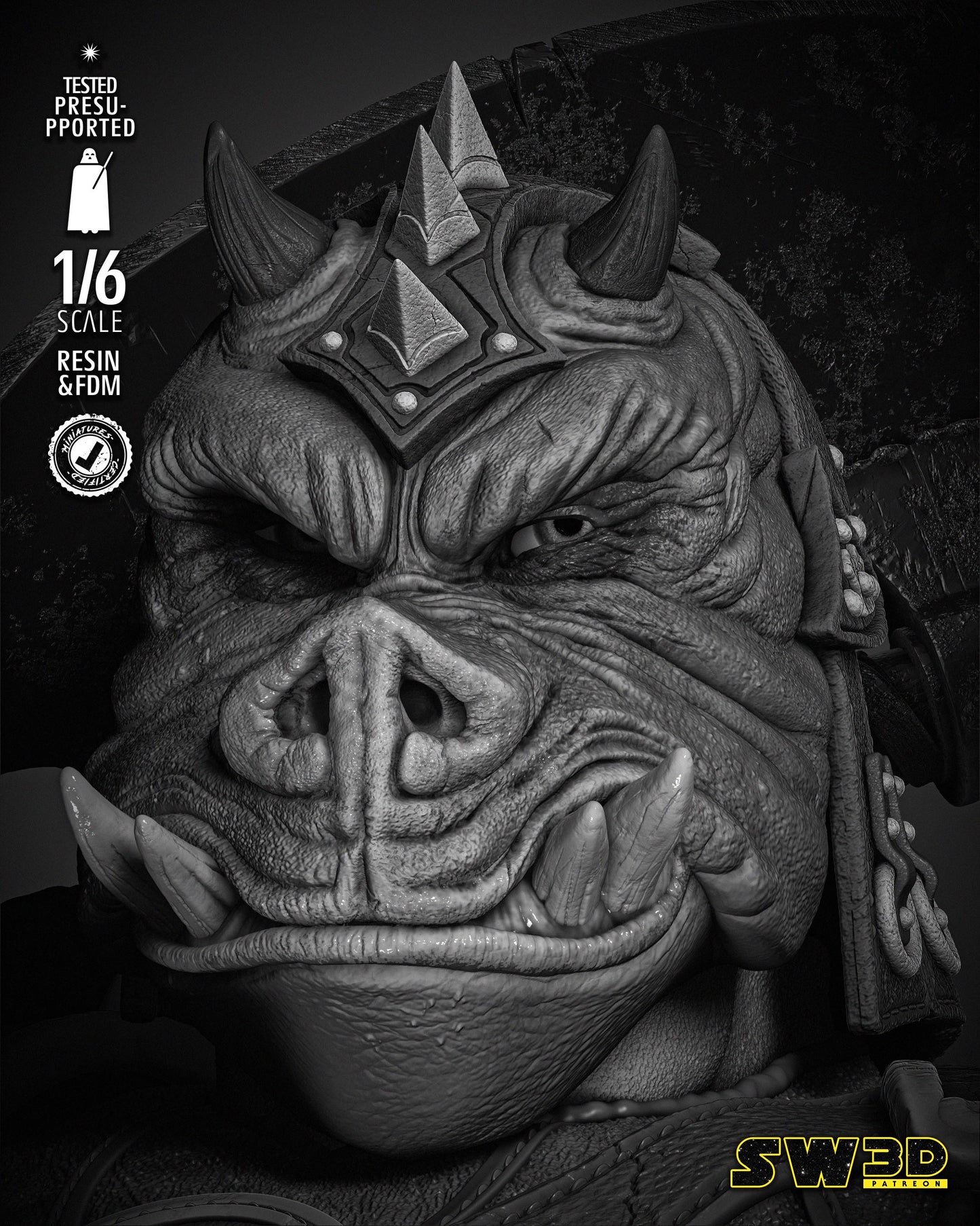 Gamorrean Guard Sculpture - UNPAINTED FAN ART - Star Wars 3D Models