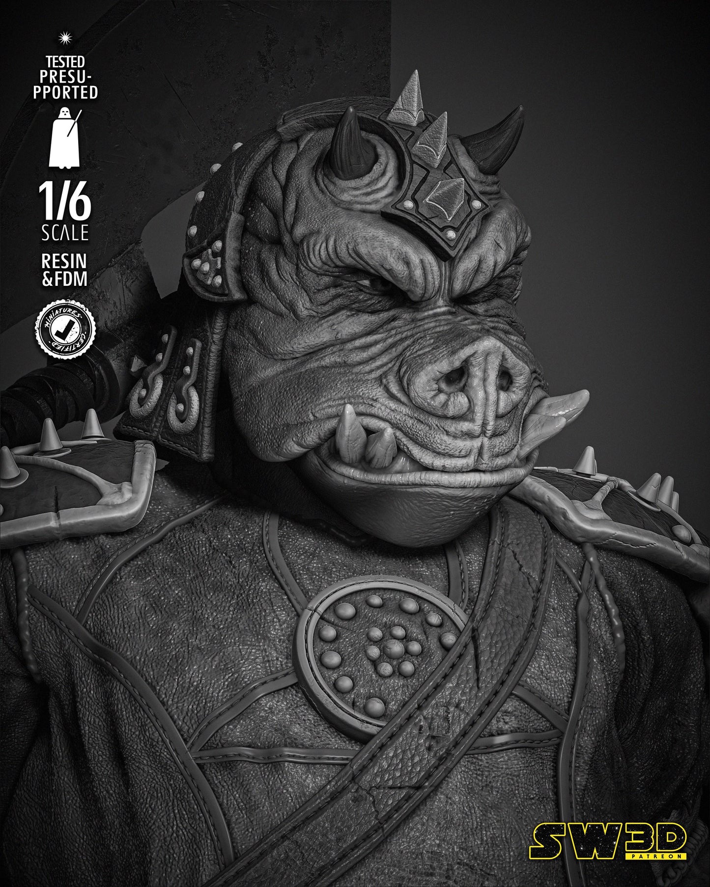 Gamorrean Guard Sculpture - UNPAINTED FAN ART - Star Wars 3D Models
