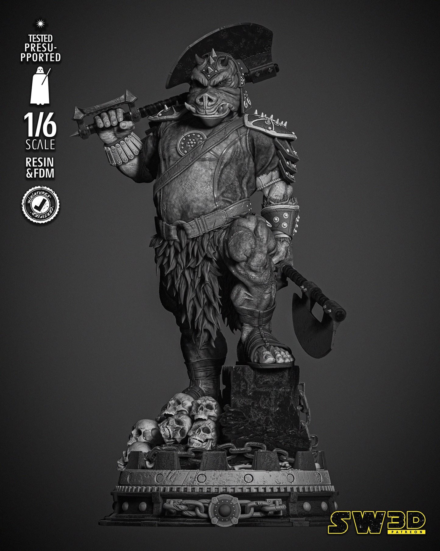 Gamorrean Guard Sculpture - UNPAINTED FAN ART - Star Wars 3D Models