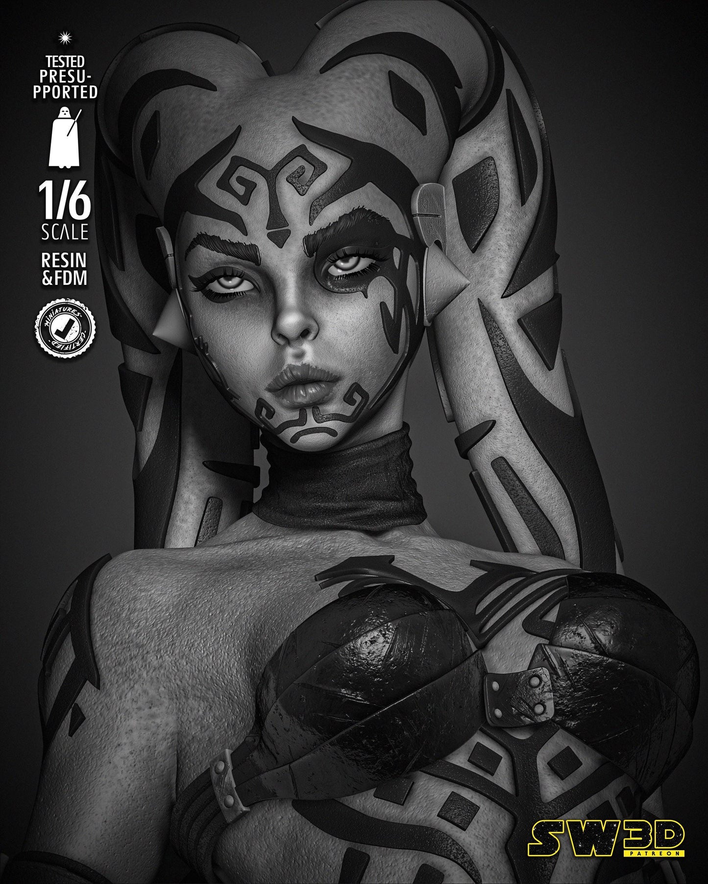 Darth Talon Sculpture - UNPAINTED FAN ART - Star Wars 3D Models