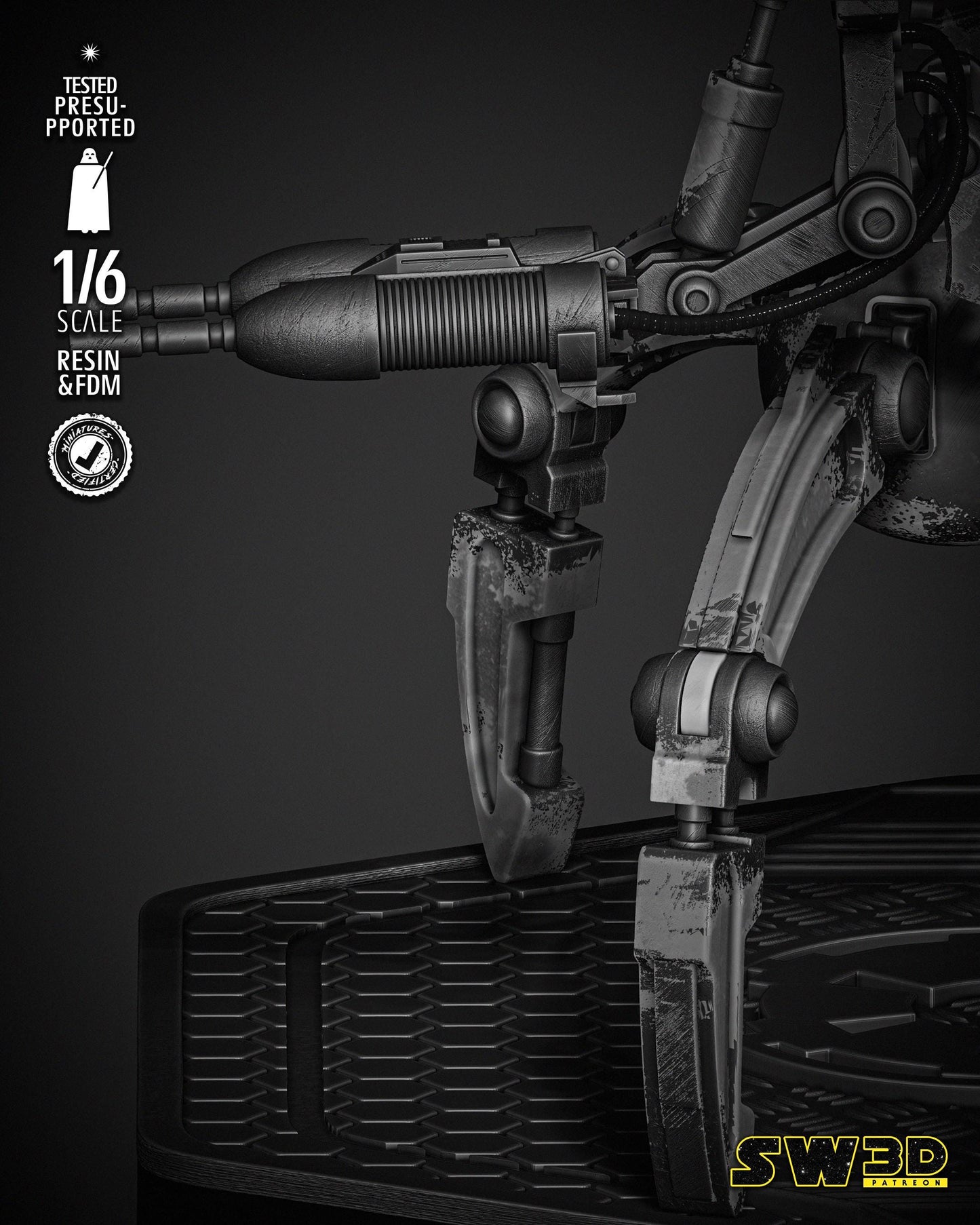 Droideka Sculpture - UNPAINTED FAN ART - Star Wars 3D Models