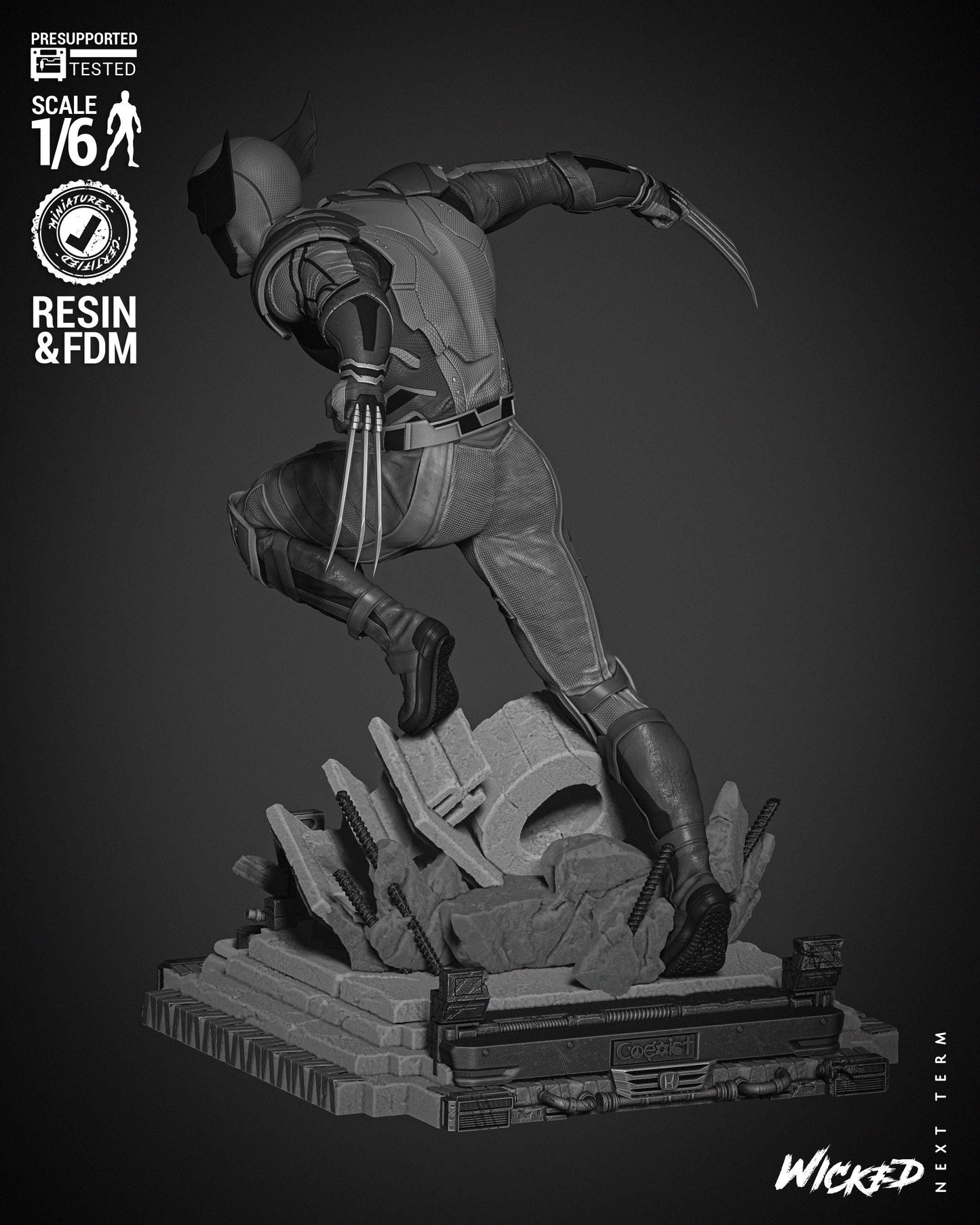 Marvel Wolverine 2024 Sculpture - UNPAINTED FAN ART - Wicked 3D Models