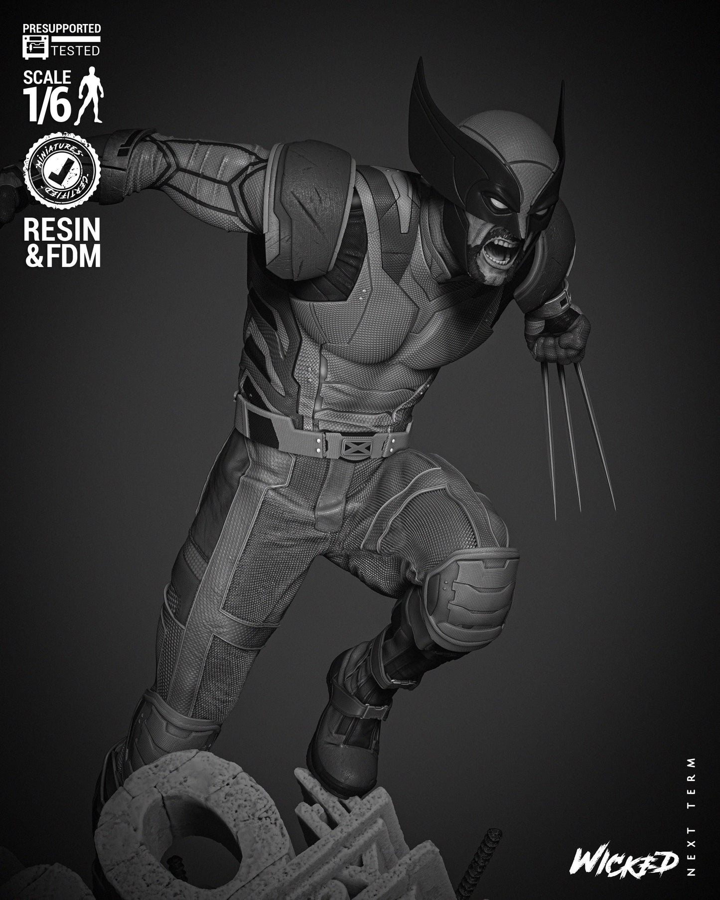 Marvel Wolverine 2024 Sculpture - UNPAINTED FAN ART - Wicked 3D Models