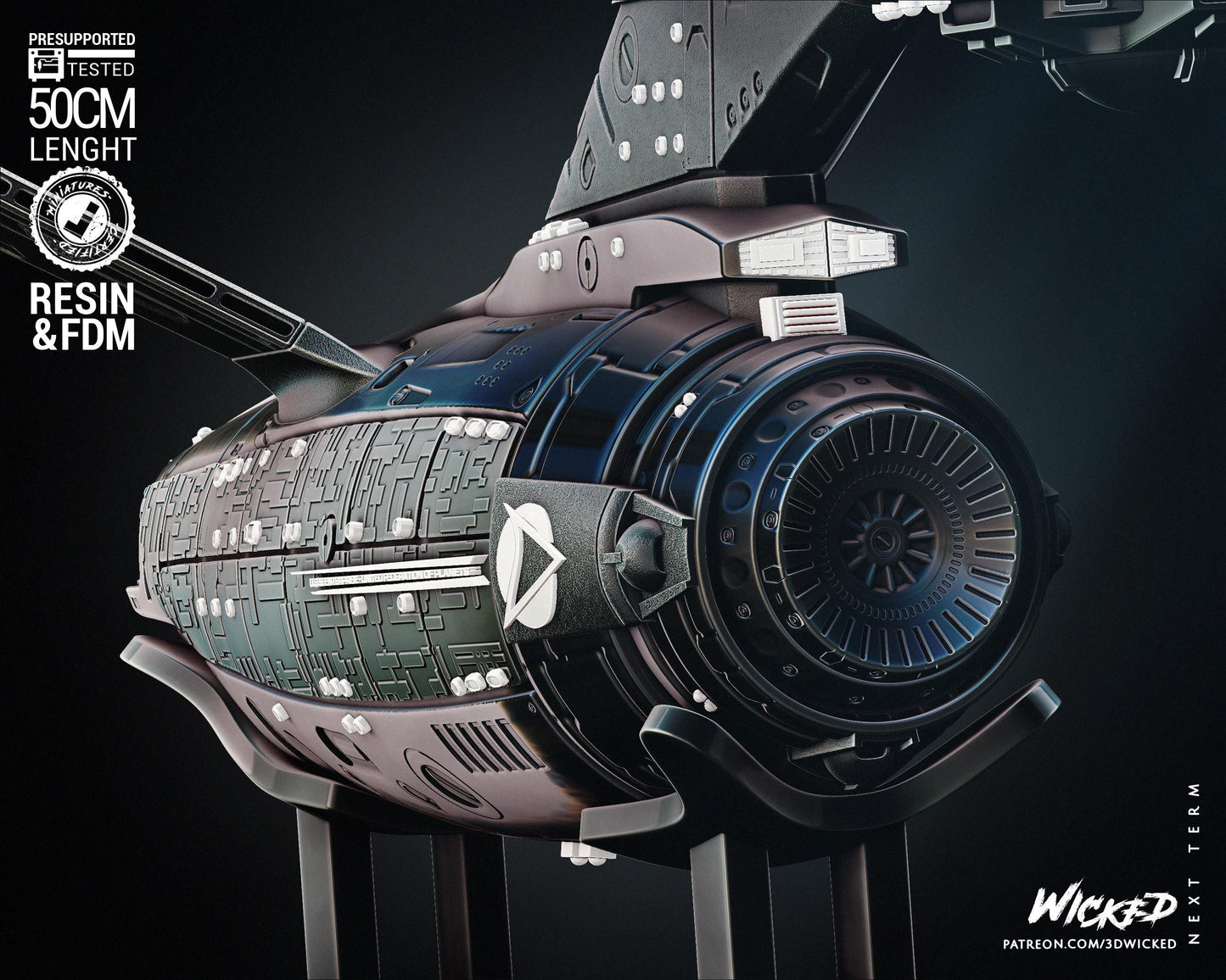 U.S.S Enterprise NCC-1701 - UNPAINTED Fan Art - Wicked 3D Models