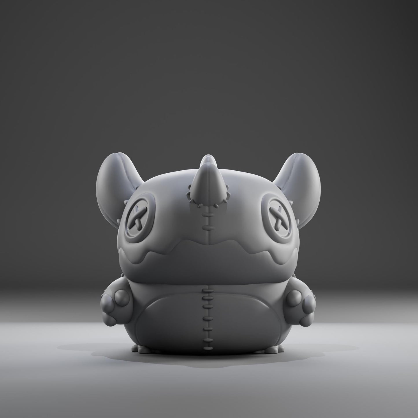 Stuffii - UNPAINTED - Grumpii Art Toy