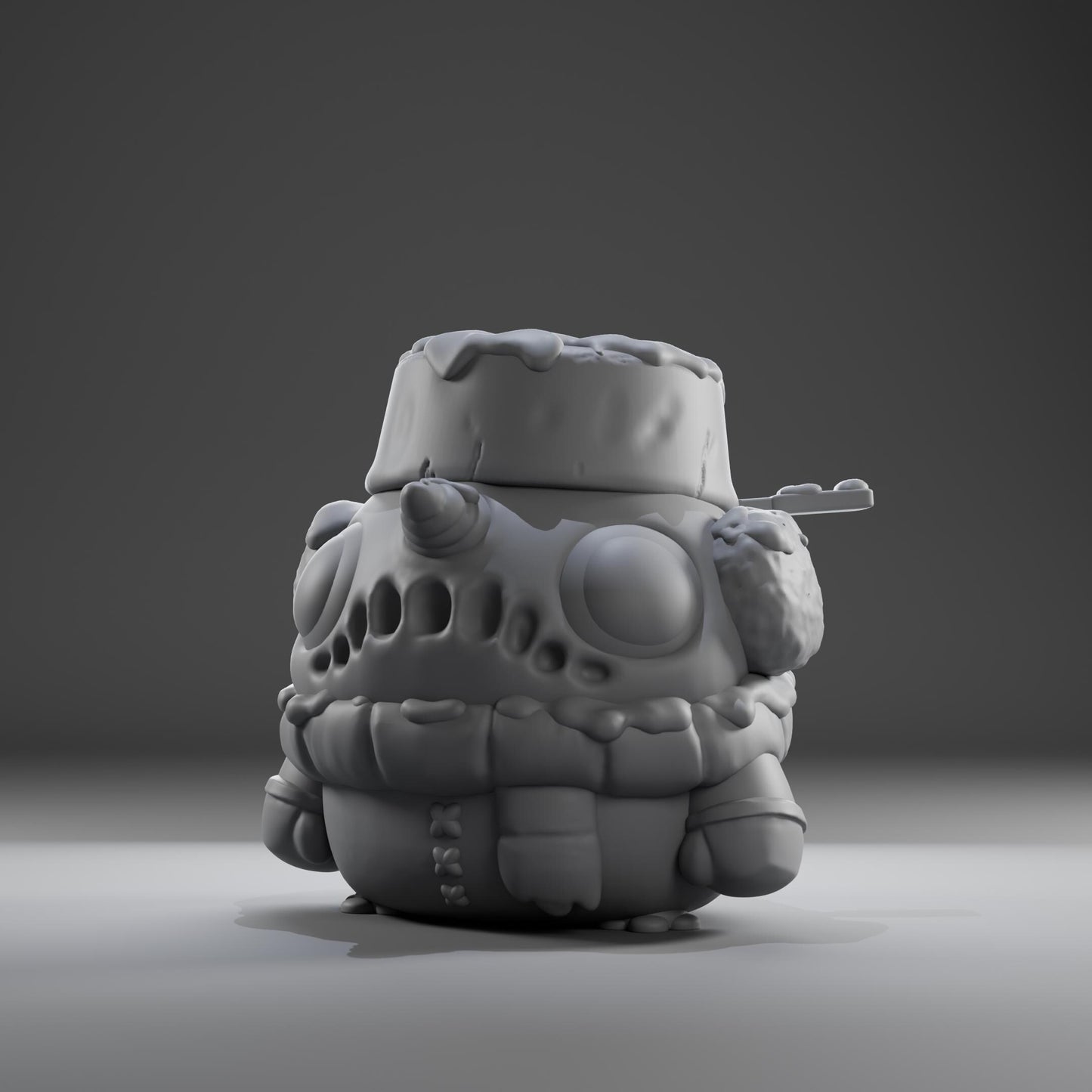 Snowii - UNPAINTED - Grumpii Art Toy