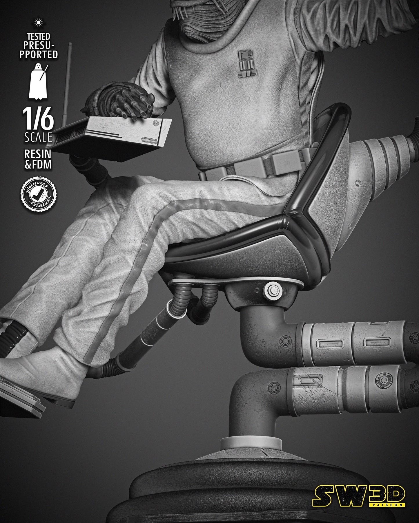 Ackbar Admiral Sculpture - UNPAINTED FAN ART - Star Wars 3D Models