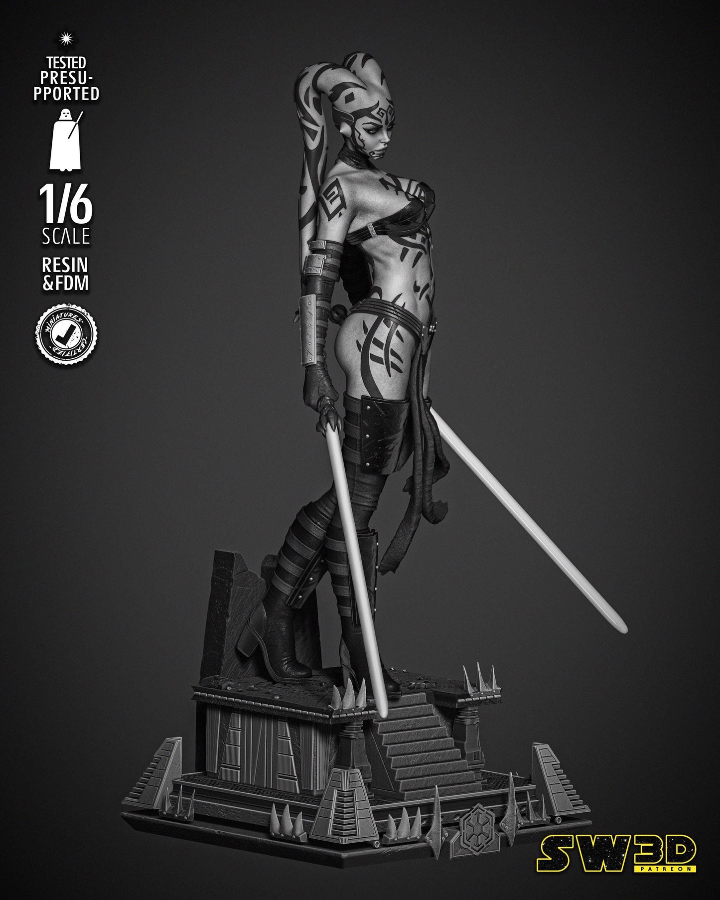 Darth Talon Sculpture - UNPAINTED FAN ART - Star Wars 3D Models