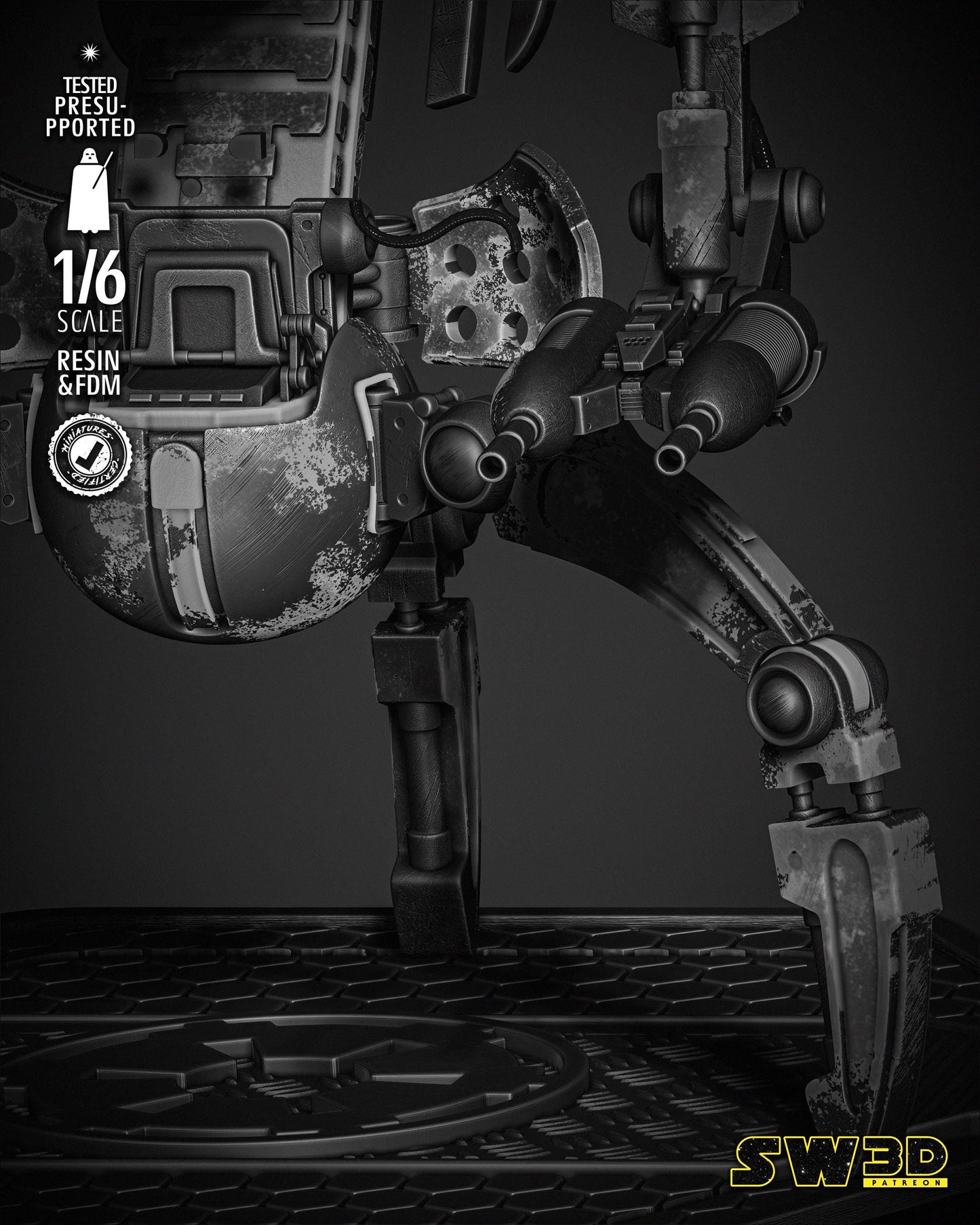 Droideka Sculpture - UNPAINTED FAN ART - Star Wars 3D Models