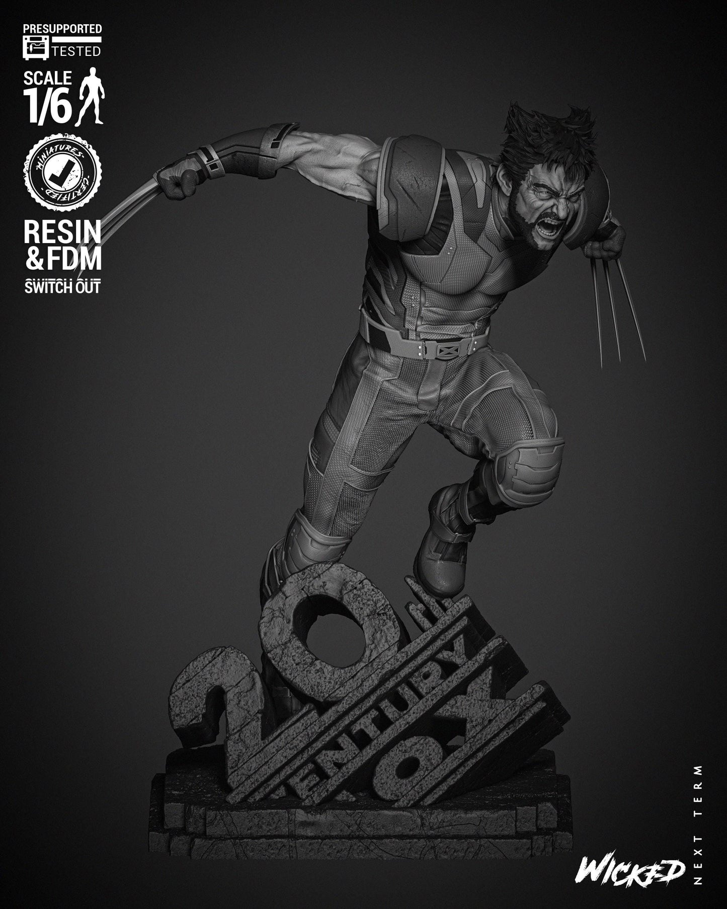 Marvel Wolverine 2024 Sculpture - UNPAINTED FAN ART - Wicked 3D Models
