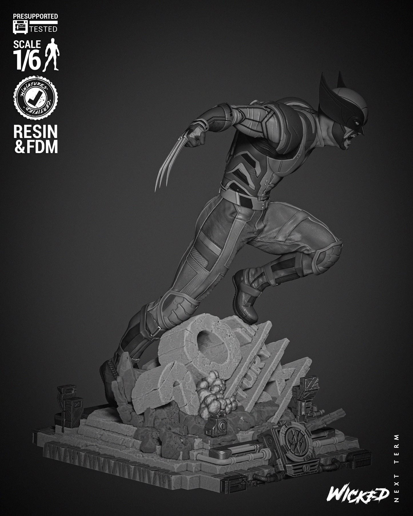 Marvel Wolverine 2024 Sculpture - UNPAINTED FAN ART - Wicked 3D Models