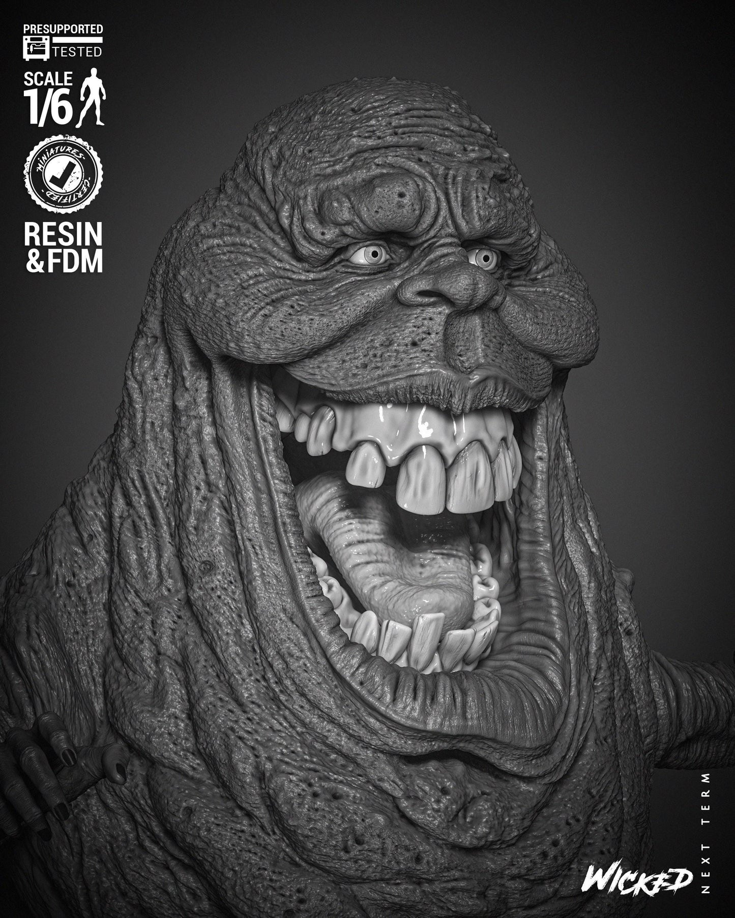 Slimer Sculpture - UNPAINTED FAN ART - Wicked 3D Models