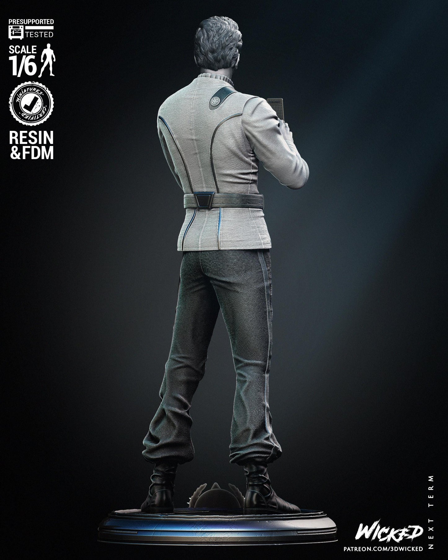 Kirk Sculpture - UNPAINTED FAN ART - Wicked 3D Models