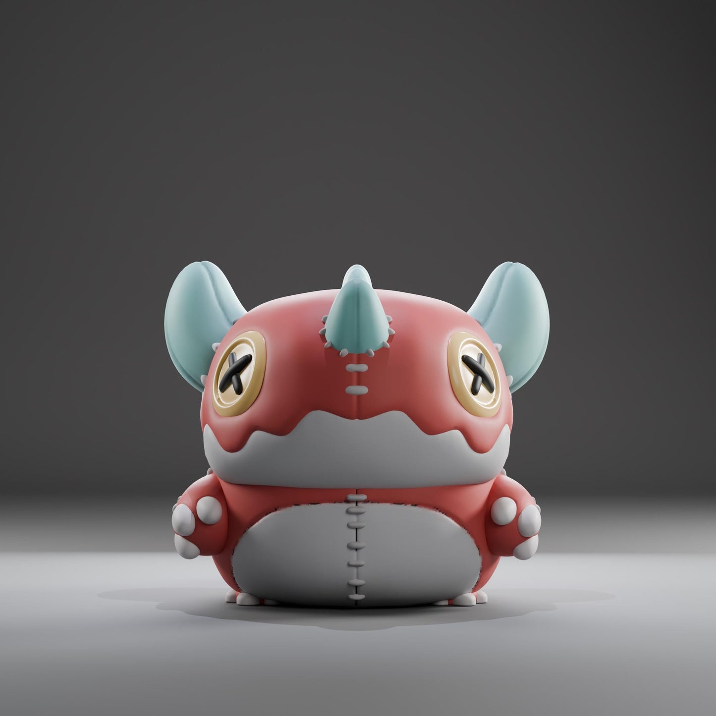 Stuffii - UNPAINTED - Grumpii Art Toy