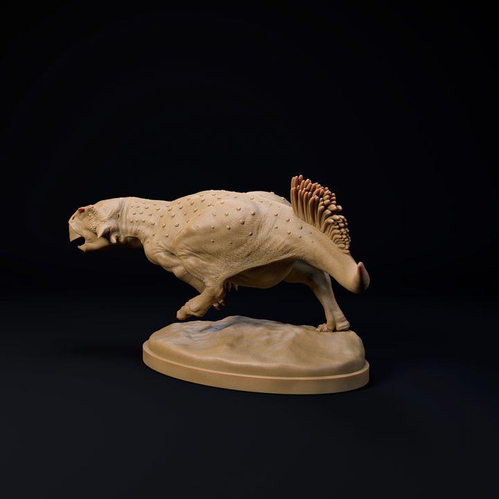 Psittacosaurus running - UNPAINTED - Dino and Dog Miniatures