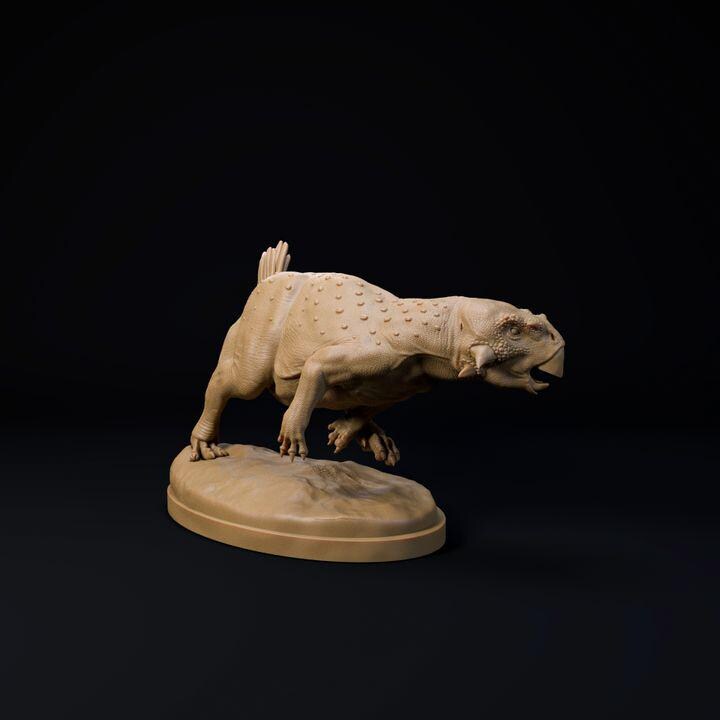 Psittacosaurus running - UNPAINTED - Dino and Dog Miniatures