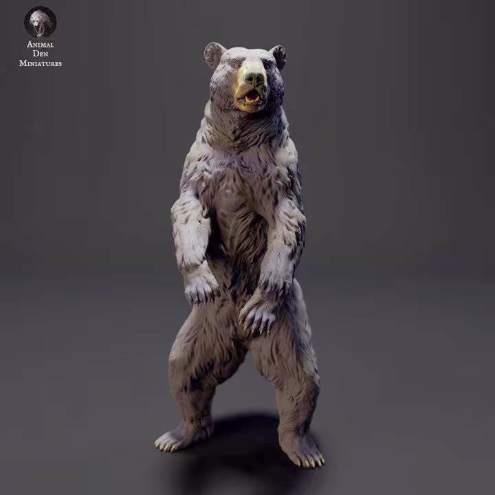 Black Bear Standing - UNPAINTED - Animal Den Miniatures