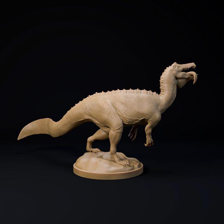 Irritator successful hunt - UNPAINTED - Dino and Dog Miniatures