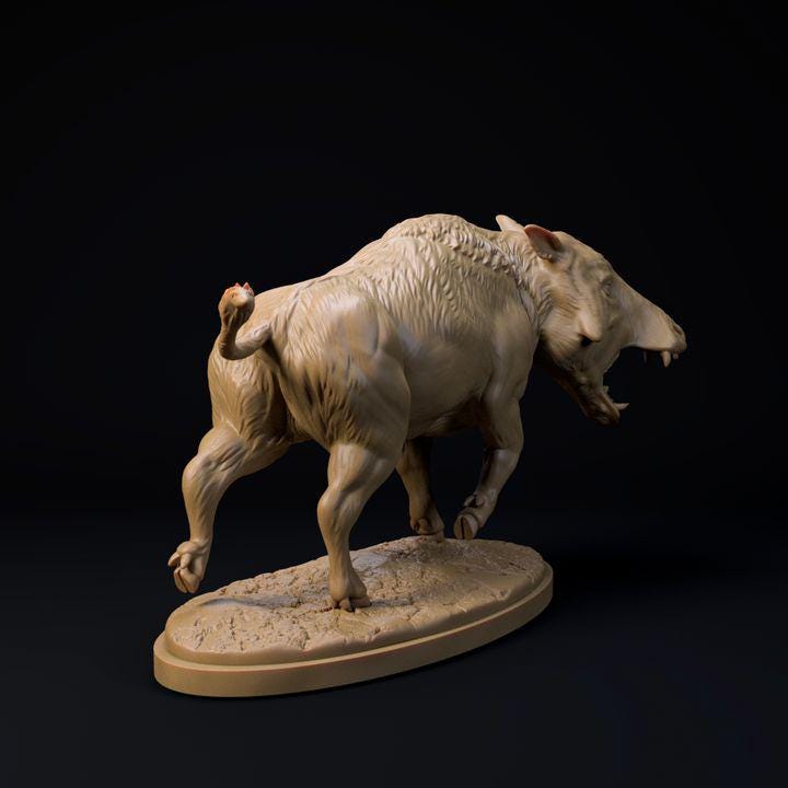 Archaeotherium angry - UNPAINTED - Dino and Dog Miniatures