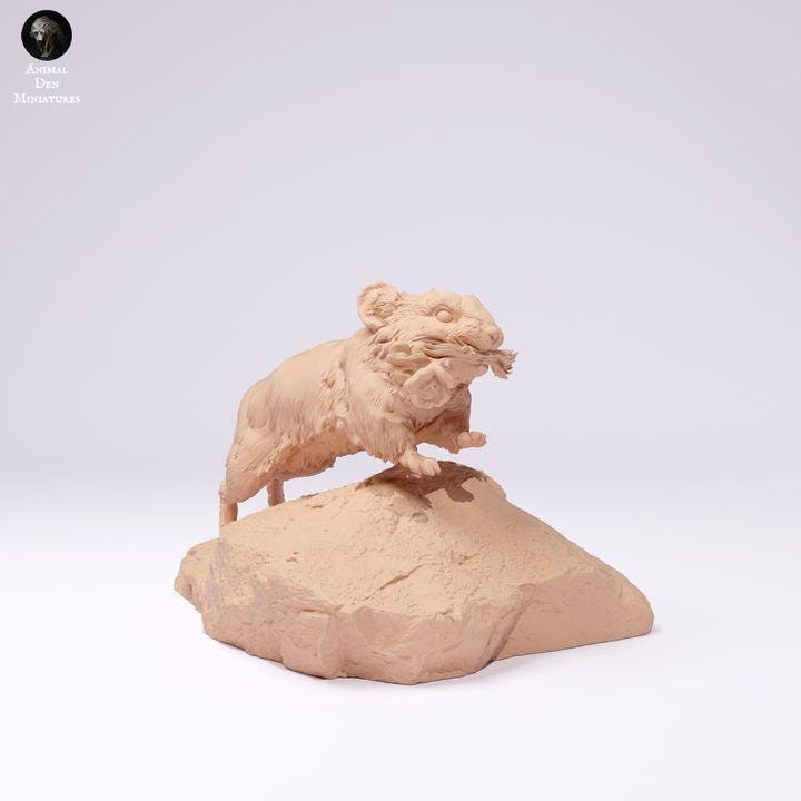 American Pika Running - UNPAINTED - Animal Den Miniatures