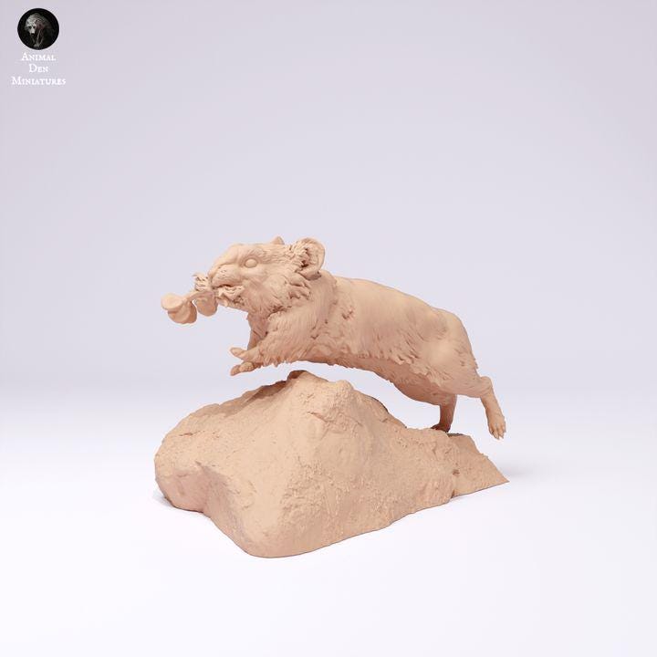 American Pika Running - UNPAINTED - Animal Den Miniatures