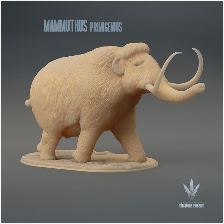 Mammuthus primigenius : Walking - UNPAINTED - Miniature Museum