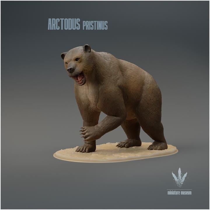 Arctodus pristinus : Attacking - UNPAINTED - Miniature Museum