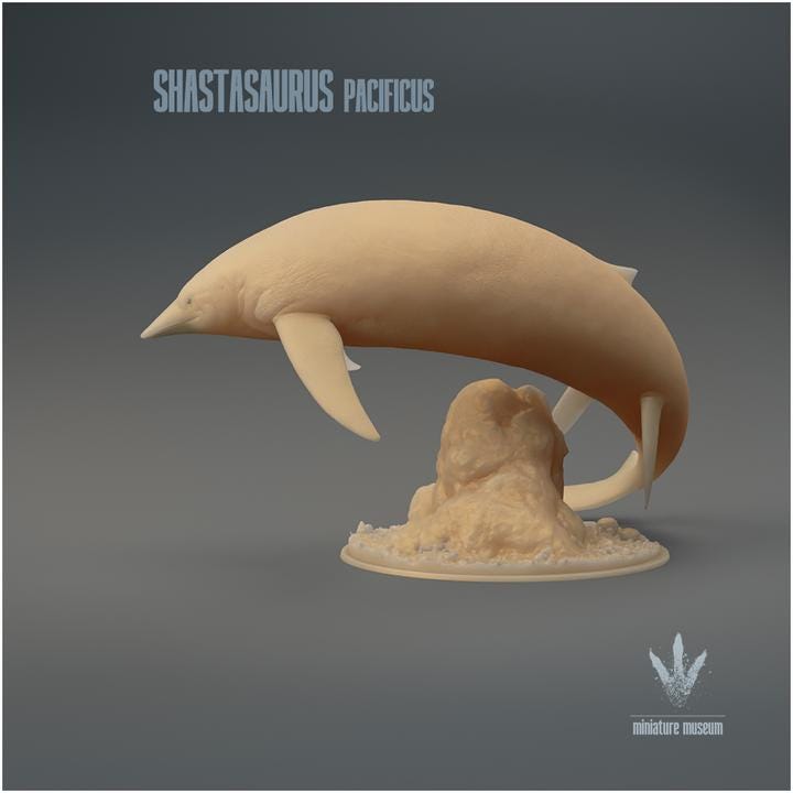 Shastasaurus pacificus : Swimming - UNPAINTED - Miniature Museum