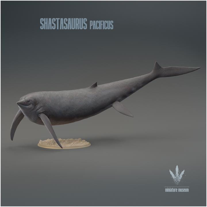 Shastasaurus pacificus : Mount Shasta Lizard - UNPAINTED - Miniature Museum